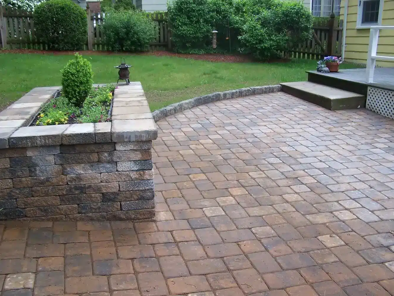 Patio installation creating a comfortable outdoor living space for a home